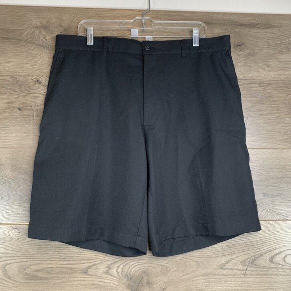 PGA Tour Shorts Mens Size 36 Black Golf Chino Flat Front Casual Cargo 5 pockets - Picture 2 of 9